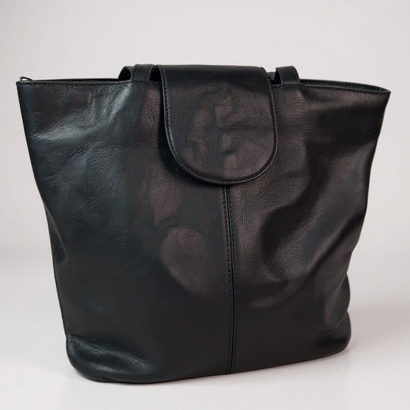 Hobo International Soft Leather Front Flap Tote Shoulder Bag Minimalist Classic - Picture 1 of 16